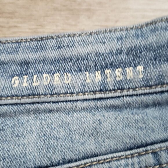 Gilded Intent Distressed Mid Rise Ankle Skinny Jeans 29 - Picture 7 of 9